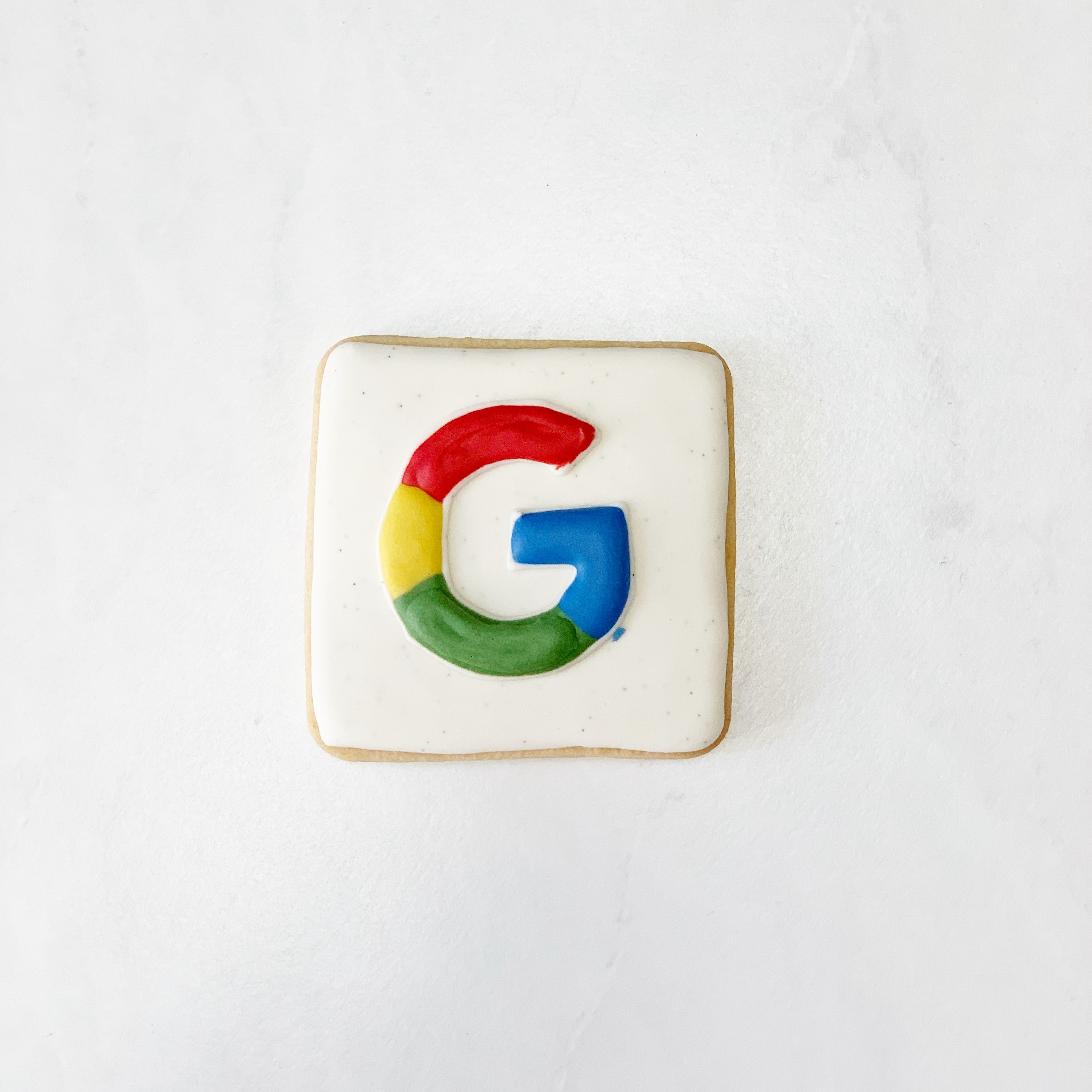 Lauren Edvalson @laurenedvalson Google themed iced biscuit